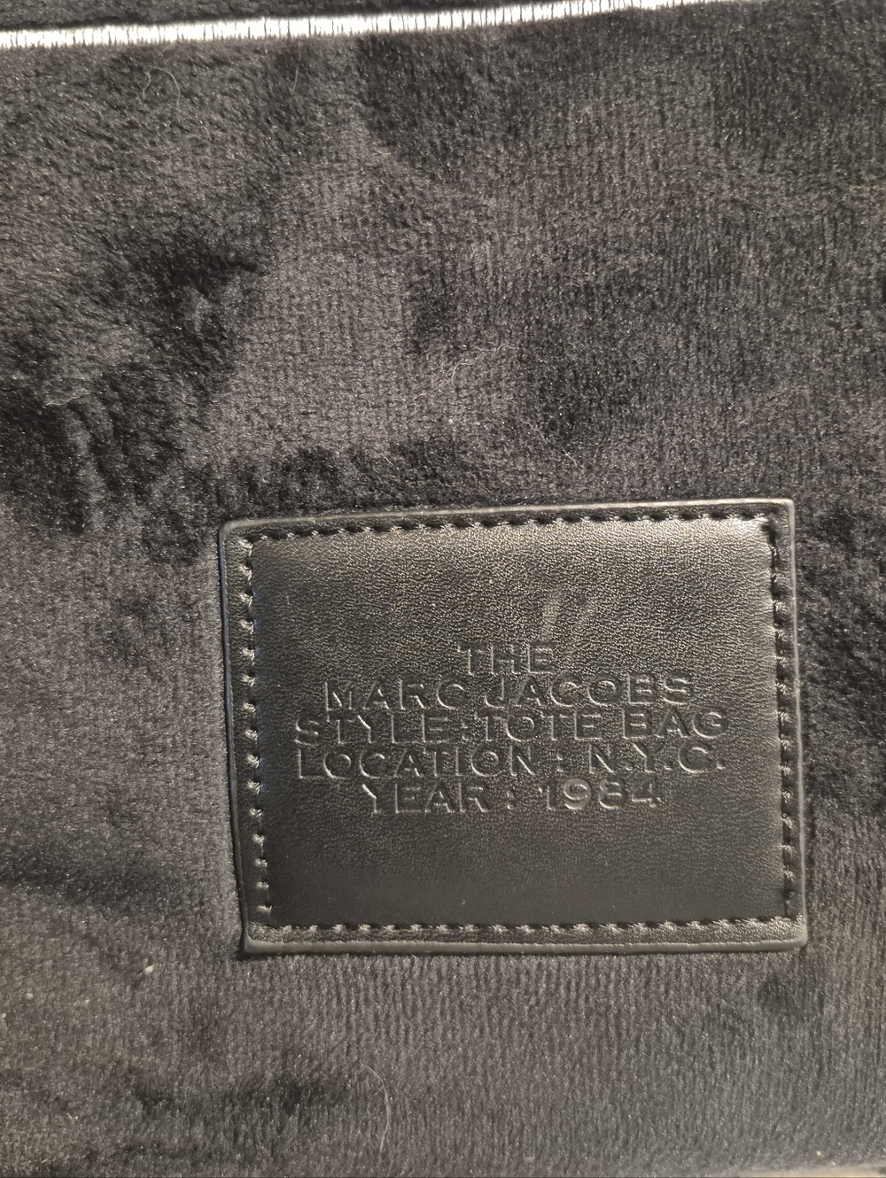 Marc Jacobs Black Velvet 'The Tote Bag' Small Tote - Picture 2 of 9